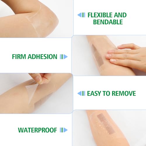 Nuozodki 50pcs 8 x 10 Inch Waterproof Tattoo Bandages — Second Skin Cover Up for Swimming, Clear Film Dressing