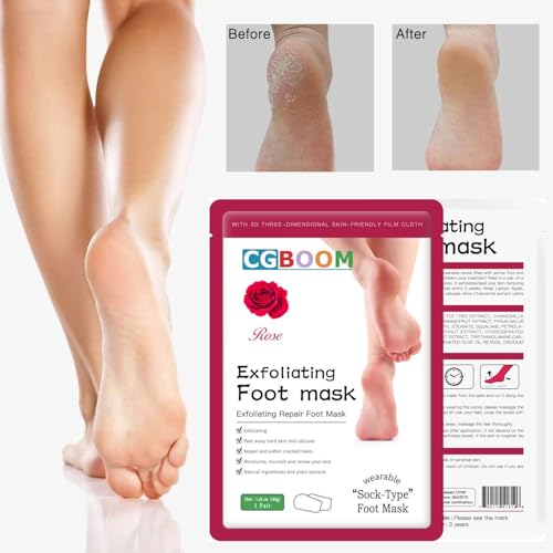 Foot Peel Mask 3 Pack - Exfoliating Callus Remover for Dead Skin & Rough Feet