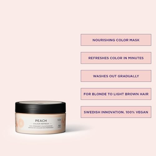Maria Nila Peach Hair Mask - Color Refresh & Nourish for Color-Treated Hair