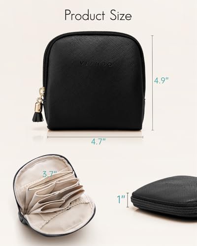 VLANDO Travel Jewelry Case - Compact Velvet Organizer with Zipper