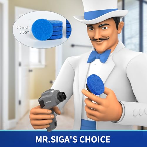 MR.SIGA Non-Scratch Pad Refills for Electric Spin Scrubber - 10 Pack