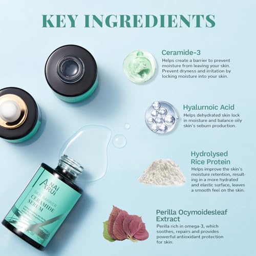 ANAI RUI Ceramide Barrier Repair Serum Blue - Hydrating Face Serum for Skin Barrier