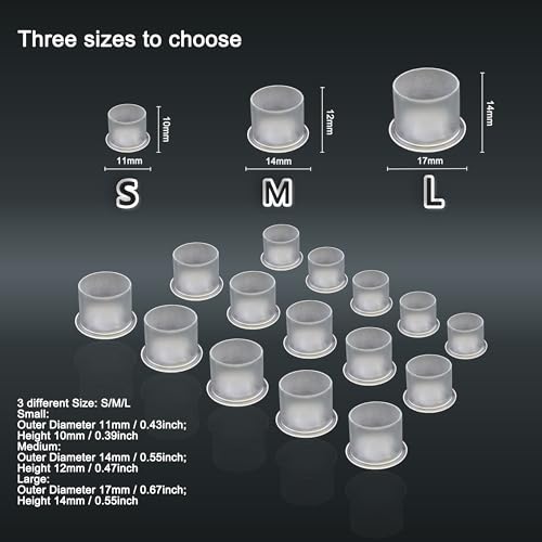 300Pcs Tattoo Ink Caps Kit with Stable Base - Small, Medium, Large