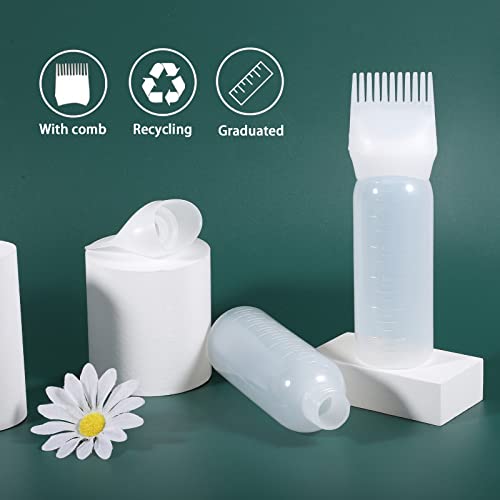 Pimoys 2-Pack 6Oz Root Comb Hair Dye Applicator Bottles