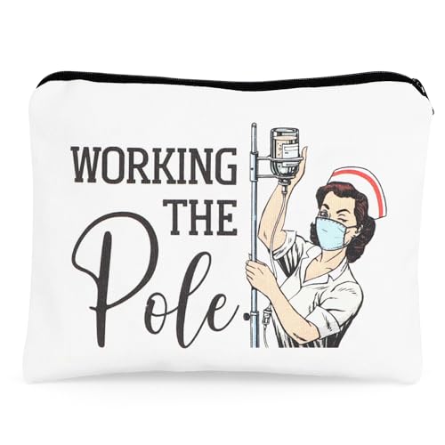 Nurse Makeup Bag - Cute Cosmetic Bag for Nurses, 9.05x7.08 inches