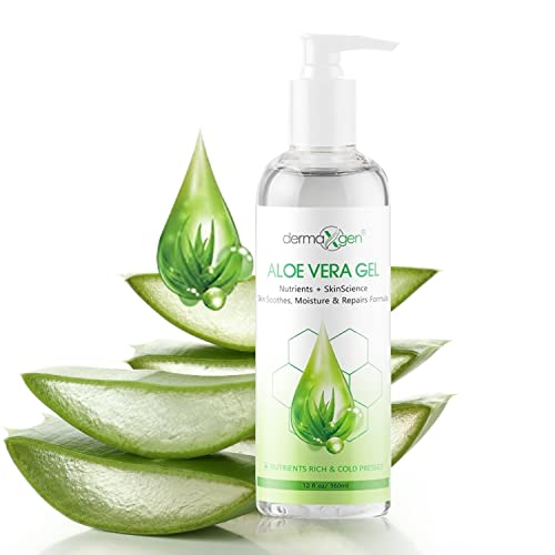 DERMAXGEN Aloe Vera Gel with Witch Hazel & Vitamins - 12 Fl Oz