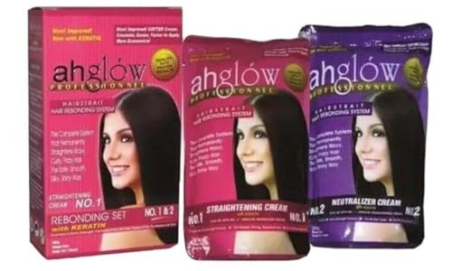 Ahglow Hair Straightening System with Keratin - Small Pouches