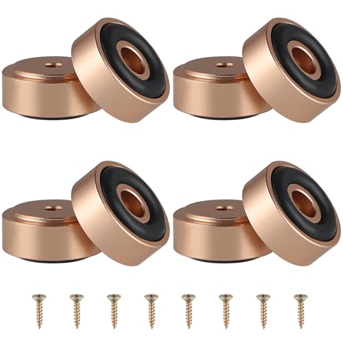 Sanbege 8 Pcs Non-Slip Cutting Board Feet with Screws - Gold