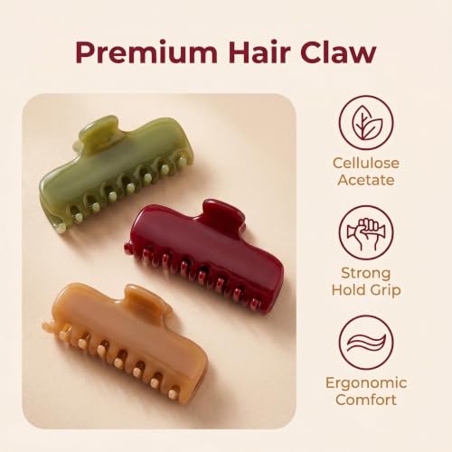 Jelly Olive Green Acetate Hair Claw Clip - 3.8 Inch Strong Hold