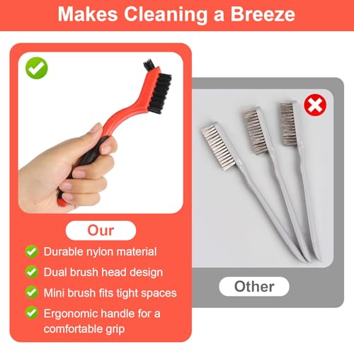 8-Piece Nylon Cleaning Brush Set for Stubborn Dirt Removal