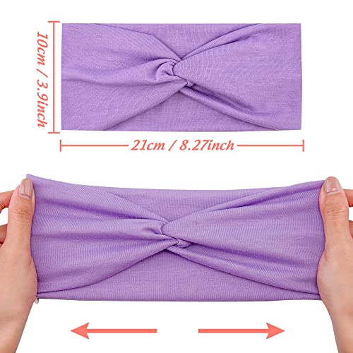 FEQO 18 Pack Classic Color Twist Headbands for Women Non-Slip Turban Hairbands