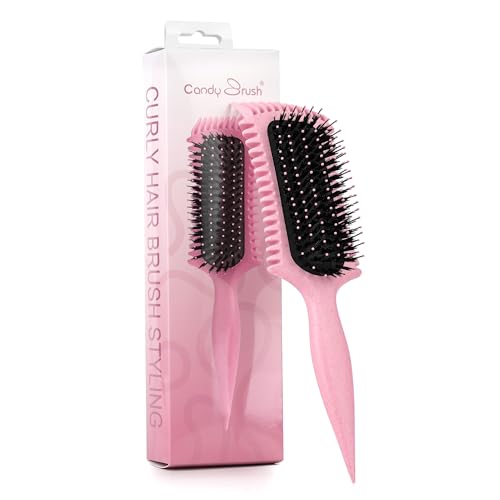 Candy Brush Pink Curl Defining Hair Brush for All Hair Types