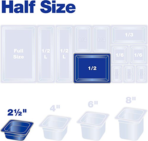 Carlisle Storplus Half Size Food Pan - Clear Polycarbonate, 2.5" Deep