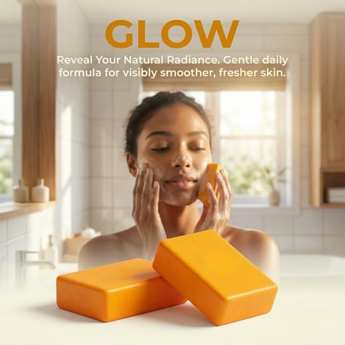 Turmeric Glow Soap – Natural Handmade Face & Body Bar, 2pcs