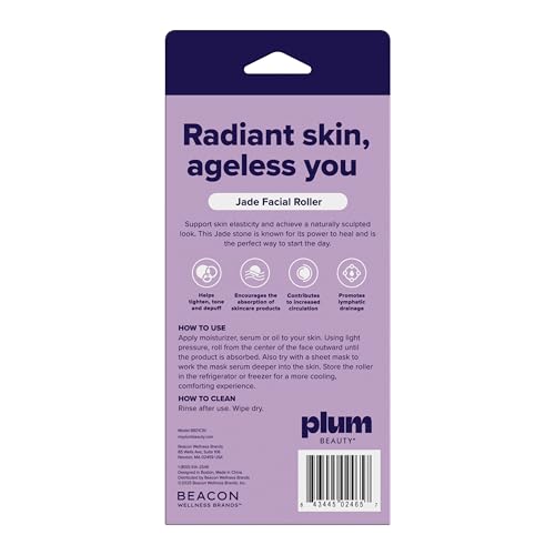 Plum Beauty Jade Roller & Gua Sha Set for Lifting & Drainage