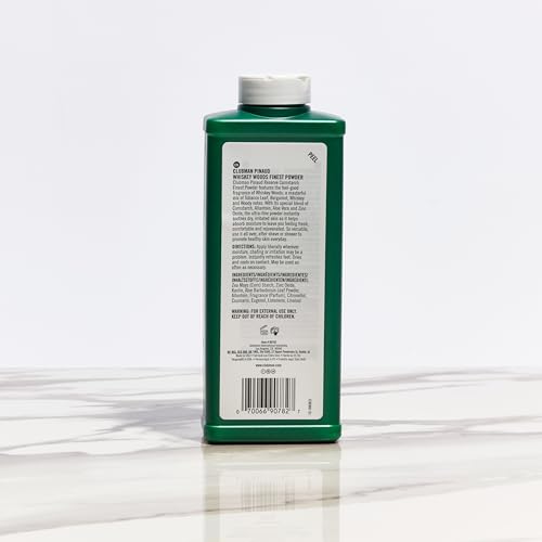 Clubman Reserve Whiskey Woods Body Powder for Men - 9oz, Moisturizing & Fresh Scent