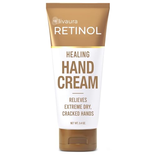 Retinol LIVAURA Hand Cream for Dry Cracked Hands - Moisturizing & Fast Absorbing