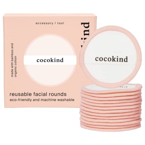 Cocokind Reusable Facial Rounds - Eco-Friendly Bamboo Makeup Remover Pads