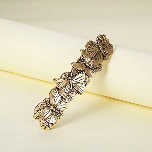 Amaxer Celtic Hair Barrettes Gold Butterfly Clips for Women & Girls