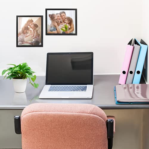 CRUGLA 8x10 Magnetic Picture Frames - Self-Adhesive Black Set