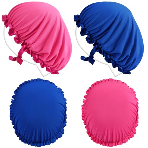 Vinsatin 4 Pcs UV Protection Tanning Face Mask and Hair Bonnet Set