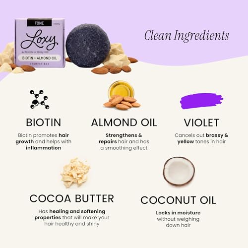 NATURÉL Purple Toning Shampoo Bar for Blonde & Grey Hair - 2.25 oz