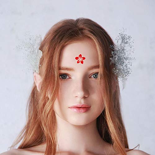 Lurrose Temporary Forehead & Face Tattoo Stickers 30 Sheets Chinese Style Body Art