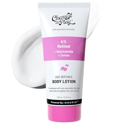 Chemist at Play Anti-Aging Body Lotion with Retinol & Niacinamide - Brightening Moisturizer for Dry & Oily Skin, 7 oz