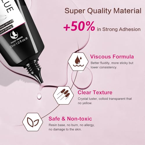MAGIC ARMOR 30g Semi-Solid Nail Glue – Quick-Dry, No UV Needed