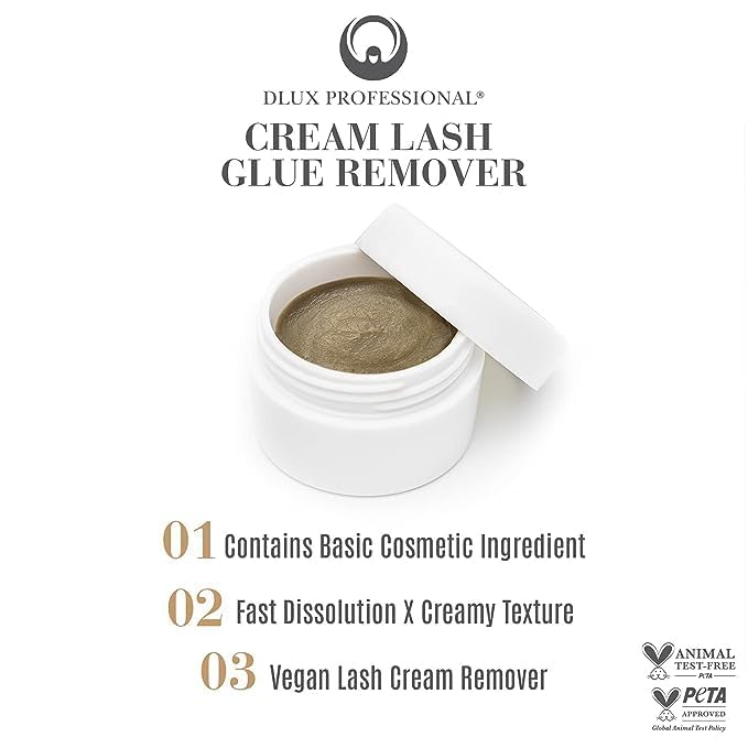 Eyelash Extensions Glue Remover Cream - 15ml Fast Dissolution, Natural Pigment, Oatmeal Color | Professional Adhesive