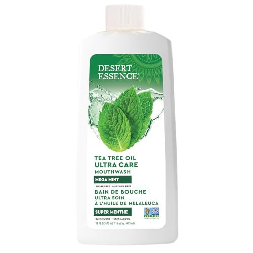 Desert Essence Mega Mint Mouthwash with Tea Tree Oil - 16 fl oz