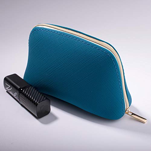 Blue Silicone Makeup Bag for Purse – Cute Travel Cosmetic Pouch
