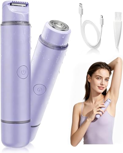 Unimiko 2-in-1 Bikini Trimmer & Electric Razor for Women - Purple