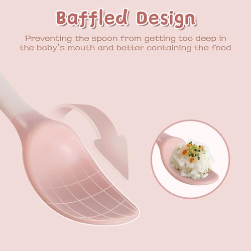 Bendable Toddler Flatware Set with Travel Case - Pink & Purple