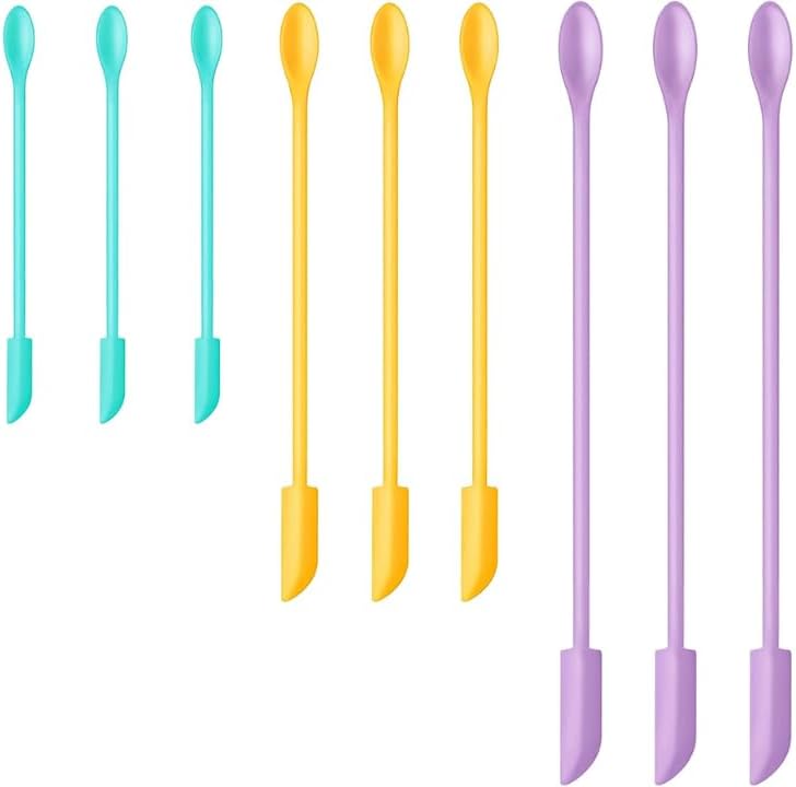 Silicone Spatula Set - 3-Piece Mini Scraper Tool for Makeup, Food & Beauty | Multi-Size for Jars & Containers