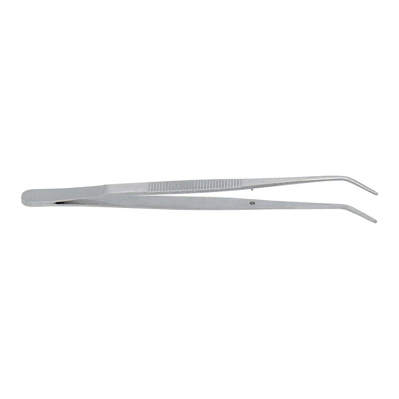 Stainless Steel Tweezers, with Curved Serrated Tip Multipurpose Tweezers Sewing Machine Tweezers Forceps for Craft Repairing (3)