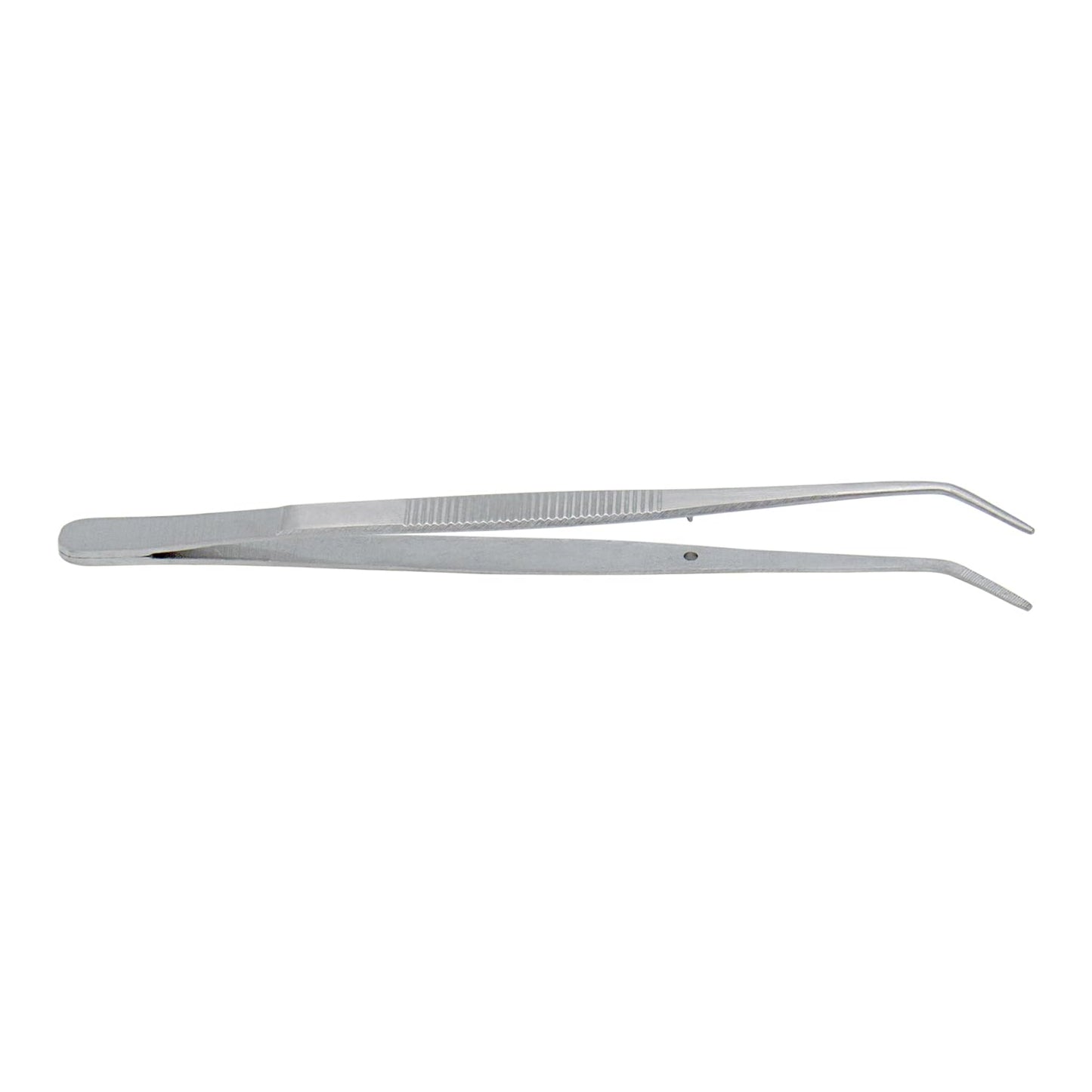Stainless Steel Tweezers, with Curved Serrated Tip Multipurpose Tweezers Sewing Machine Tweezers Forceps for Craft Repairing (10)