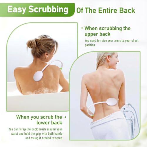 Fanwer 27.5" U-Shaped Long Handled Back Scrubber for Shower