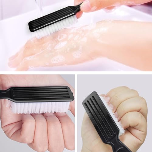 10 Pcs Nail Brush Set for Manicure and Cleaning - Black