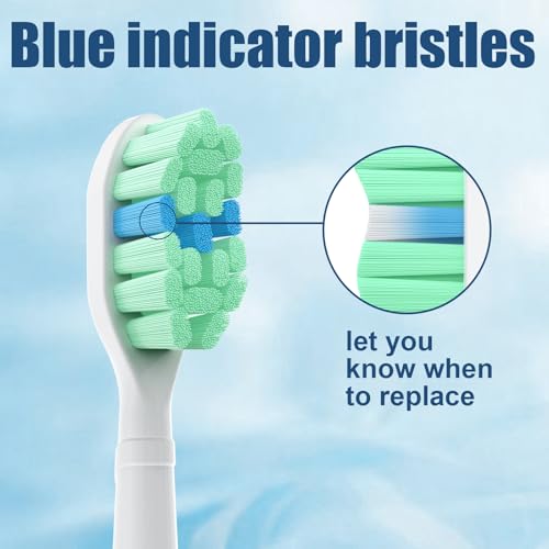 Toptheway Sonicare Toothbrush Replacement Heads, 10 Pack - White