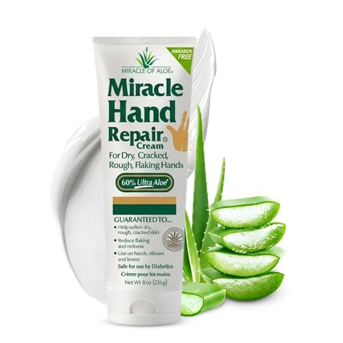 Miracle of Aloe Hand Repair Cream - 8 Oz Non-Greasy Moisturizer