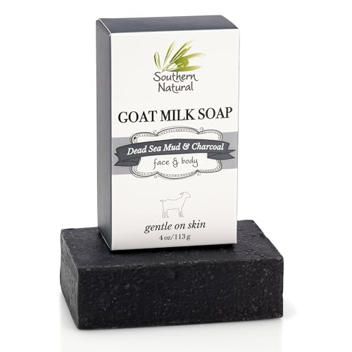 Dead Sea Mud & Charcoal Detox Soap Bar for Face & Body - Long-Lasting Natural Cleanser