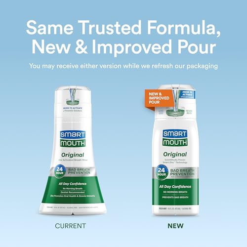 SmartMouth Original Zinc Activated Mouthwash & Tongue Cleaner - Fresh Mint, 16 fl oz