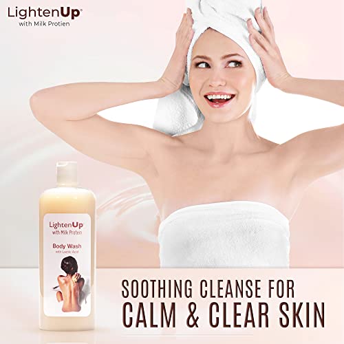 OMIC Lighten-Up Lactic Acid Body Wash - Exfoliating Shower Gel 33.8 fl oz