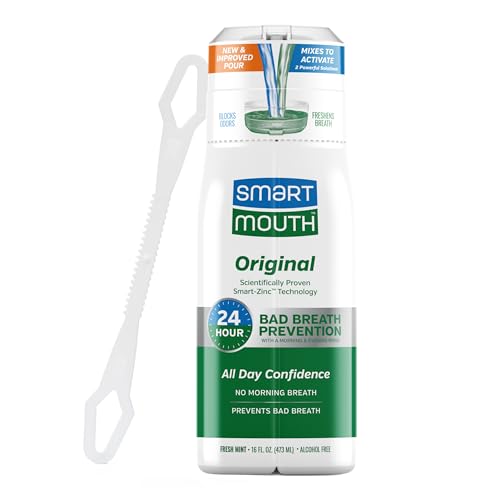 SmartMouth Original Zinc Activated Mouthwash & Tongue Cleaner - Fresh Mint, 16 fl oz