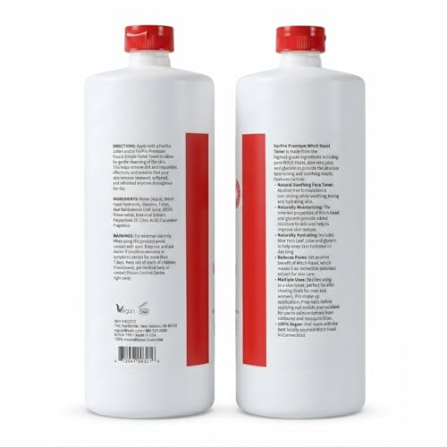ForPro Witch Hazel Facial Toner - Alcohol-Free Cucumber Astringent, 32 Oz