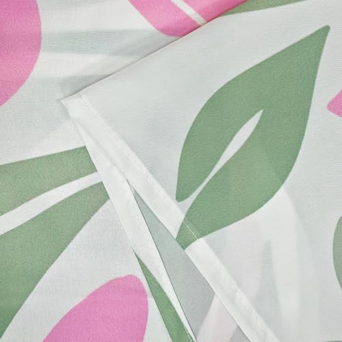 Mocsicka Boho Floral Shower Curtain - Pink 71x71 Inch, Waterproof