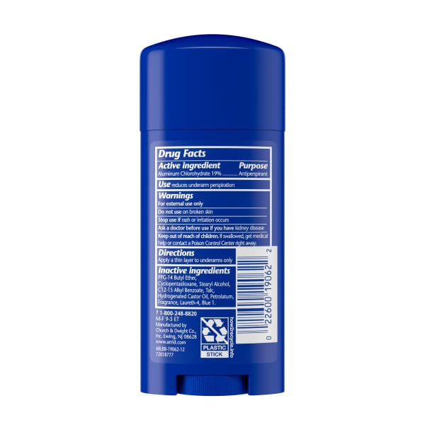 Arrid Extra Extra Dry Solid Antiperspirant Deodorant 2.6 oz (Pack of 2)