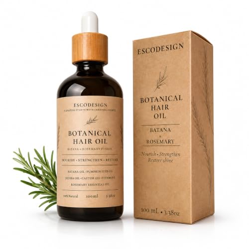Botanical Hair Oil with Batana & Rosemary – Nourishing Scalp & Hair Treatment