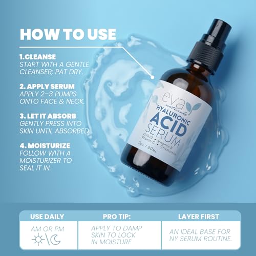 Eva Naturals Hyaluronic Acid Serum with Vitamin B5, 60ml